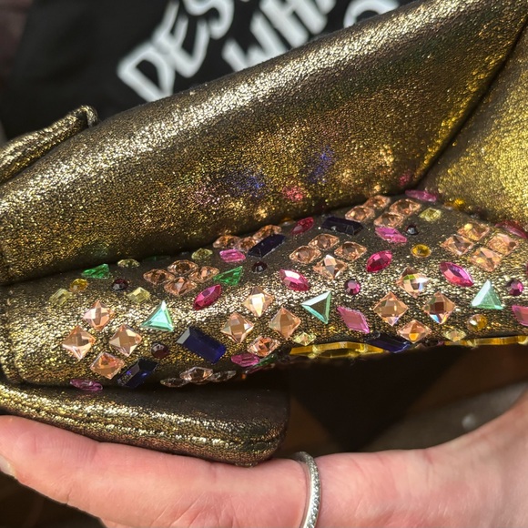 Authentic KURT GEIGER LONDON mirror/Crystals flap magnetic crossbody/ shoulder - Picture 14 of 16